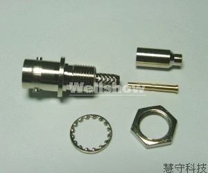 RF Connectors BNC Female Bulkhead Front Mount Crimp Type
