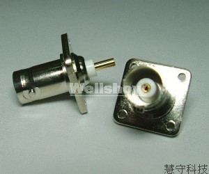 RF Connectors BNC Female 4 hole Flange Solder Type