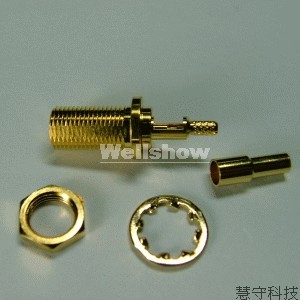 MMCX  Female Bulkhead Crimp Type