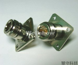 N Female 4 hole flange Connector Crimp Type