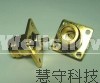 N Female 4 hole Flange Solder Type