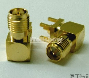 RP SMA Female Right Angle PCB Mount Type