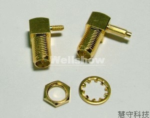 SMA Female RA Bulkhead Crimp Type